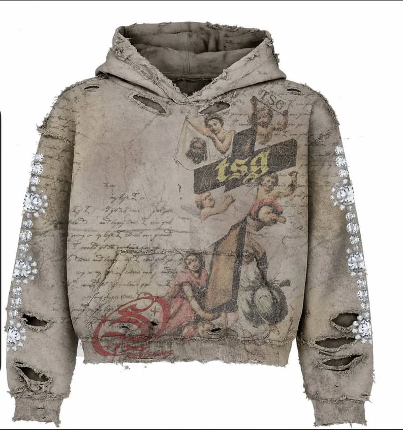 TSG Revisions Weathered Grace — Ripped Hoodie