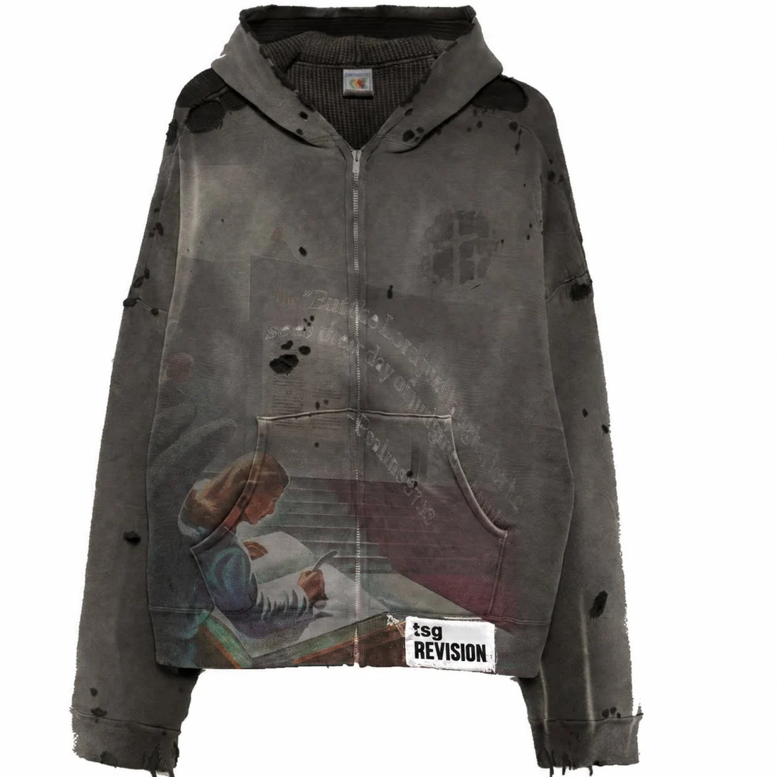 TSG washed zip hoodie